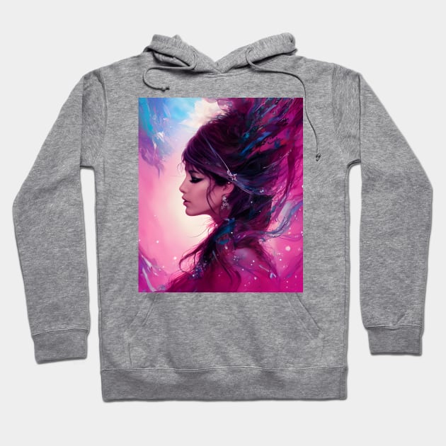 Beautiful Woman in Water Color Flow Hoodie by InfinitelyPink